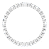 10K Gold Round Lab-Grown Diamond Shared-Prong Eternity Band – 2 mm Stones - White Gold - view 2