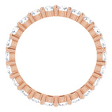 10K Gold Round Lab-Grown Diamond Shared-Prong Eternity Band – 2.75 mm Stones - Rose Gold - view 2