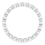 10K Gold Round Lab-Grown Diamond Shared-Prong Eternity Band – 2.75 mm Stones - White Gold - view 2