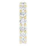14K Gold Round Lab-Grown Diamond Shared-Prong Eternity Band – 3.8 mm Stones - Yellow Gold - view 4