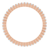 10K Gold Square Lab-Grown Diamond Shared-Prong Eternity Band – 1.25x1.25 mm Stones - Rose Gold - view 2