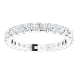 Platinum Asscher Lab-Grown Diamond Shared-Prong Eternity Band – 2.3x2.3 mm Stones - view 3