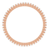 10K Gold Round Natural Diamond Shared-Prong Eternity Band – 1 mm Stones - Rose Gold - view 2