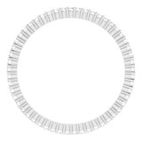 10K Gold Round Natural Diamond Shared-Prong Eternity Band – 1 mm Stones - White Gold - view 2