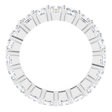 10K Gold Square Lab-Grown Diamond Shared-Prong Eternity Band – 3.5x3.5 mm Stones - White Gold - view 2