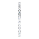 10K Gold Round Lab-Grown Diamond Shared-Prong Eternity Band – 1.75 mm Stones - White Gold - view 4
