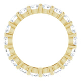 14K Gold Round Lab-Grown Diamond Shared-Prong Eternity Band – 3.5 mm Stones - Yellow Gold - view 2