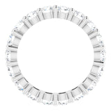 10K Gold Round Lab-Grown Diamond Shared-Prong Eternity Band – 3.5 mm Stones - White Gold - view 2