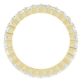 14K Gold Square Lab-Grown Diamond Shared-Prong Eternity Band – 2.25x2.25 mm Stones - Yellow Gold - view 2