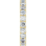 14K Gold Asscher Lab-Grown Diamond Shared-Prong Eternity Band – 2.6x2.6 mm Stones - Yellow Gold - view 4
