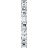 Platinum Asscher Lab-Grown Diamond Shared-Prong Eternity Band – 2.6x2.6 mm Stones - view 4
