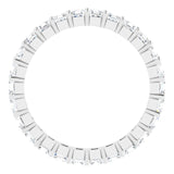 Platinum Asscher Lab-Grown Diamond Shared-Prong Eternity Band – 2.3x2.3 mm Stones - view 2