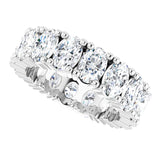 10K Gold Oval Lab-Grown Diamond Shared-Prong Eternity Band – 6x4 mm Stones - White Gold - view 5