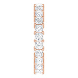 10K Gold Square Lab-Grown Diamond Shared-Prong Eternity Band – 2.5x2.5 mm Stones - Rose Gold - view 4