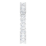 10K Gold Square Natural Diamond Shared-Prong Eternity Band – 2.5x2.5 mm Stones - White Gold - view 4