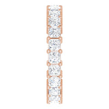 10K Gold Square Natural Diamond Shared-Prong Eternity Band – 2.75x2.75 mm Stones - Rose Gold - view 4