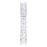 10K Gold Square Lab-Grown Diamond Shared-Prong Eternity Band – 2.75x2.75 mm Stones - White Gold - view 4