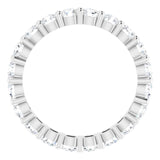 10K Gold Round Lab-Grown Diamond Shared-Prong Eternity Band – 3 mm Stones - White Gold - view 2