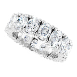 10K Gold Oval Lab-Grown Diamond Shared-Prong Eternity Band – 6x4 mm Stones - White Gold - view 5