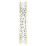 14K Gold Square Lab-Grown Diamond Shared-Prong Eternity Band – 3x3 mm Stones - Yellow Gold - view 4