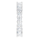10K Gold Square Lab-Grown Diamond Shared-Prong Eternity Band – 3x3 mm Stones - White Gold - view 4