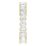 14K Gold Square Lab-Grown Diamond Shared-Prong Eternity Band – 3x3 mm Stones - Yellow Gold - view 4