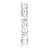 10K Gold Square Lab-Grown Diamond Shared-Prong Eternity Band – 3x3 mm Stones - White Gold - view 4