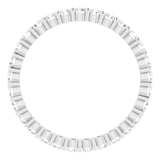 10K Gold Round Natural Diamond Shared-Prong Eternity Band – 2 mm Stones - White Gold - view 2