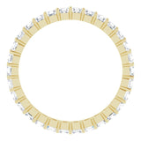 14K Gold Asscher Lab-Grown Diamond Shared-Prong Eternity Band – 2x2 mm Stones - Yellow Gold - view 2