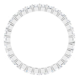 Platinum Asscher Natural Diamond Shared-Prong Eternity Band – 2x2 mm Stones - view 2