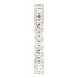 14K Gold Asscher Lab-Grown Diamond Shared-Prong Eternity Band – 2.6x2.6 mm Stones - Yellow Gold - view 4