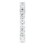 Platinum Asscher Lab-Grown Diamond Shared-Prong Eternity Band – 2.6x2.6 mm Stones - view 4