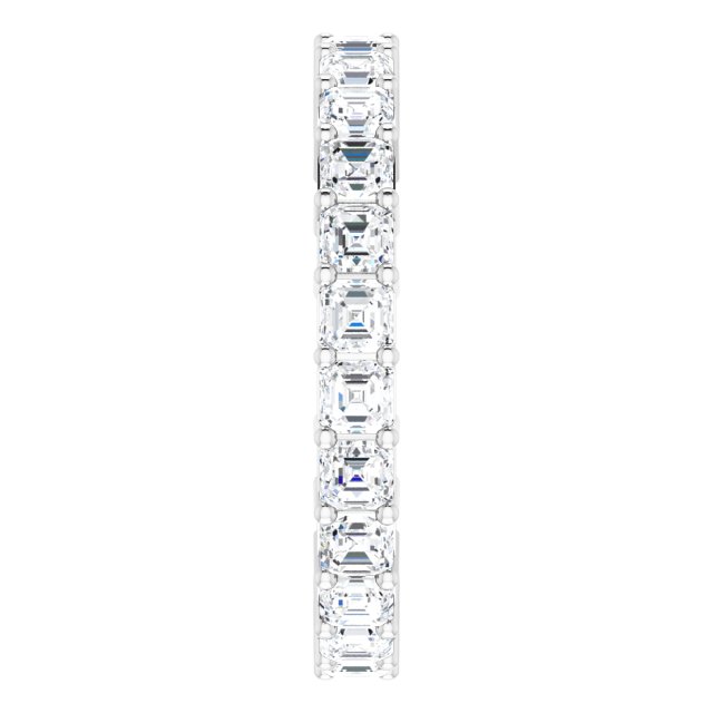 Platinum Asscher Lab-Grown Diamond Shared-Prong Eternity Band – 2.6x2.6 mm Stones - view 4