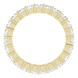 14K Gold Square Lab-Grown Diamond Shared-Prong Eternity Band – 2.75x2.75 mm Stones - Yellow Gold - view 2