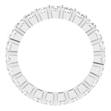 10K Gold Square Lab-Grown Diamond Shared-Prong Eternity Band – 2.75x2.75 mm Stones - White Gold - view 2
