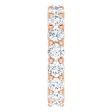 10K Gold Round Lab-Grown Diamond Shared-Prong Eternity Band – 3.75 mm Stones - Rose Gold - view 4