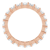 14K Gold Asscher Lab-Grown Diamond Shared-Prong Eternity Band – 3x3 mm Stones - Rose Gold - view 2