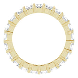 14K Gold Asscher Lab-Grown Diamond Shared-Prong Eternity Band – 3x3 mm Stones - Yellow Gold - view 2