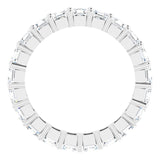 Platinum Asscher Lab-Grown Diamond Shared-Prong Eternity Band – 3x3 mm Stones - view 2