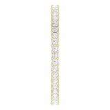 14K Gold Square Lab-Grown Diamond Shared-Prong Eternity Band – 1.25x1.25 mm Stones - Yellow Gold - view 4