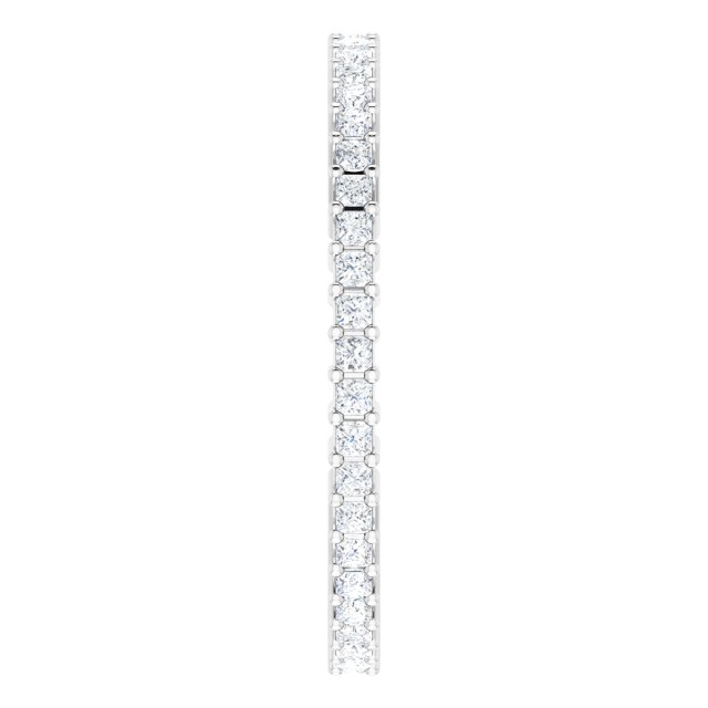 Platinum Square Lab-Grown Diamond Shared-Prong Eternity Band – 1.25x1.25 mm Stones - view 4