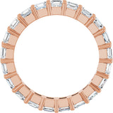 14K Gold Asscher Lab-Grown Diamond Shared-Prong Eternity Band – 3x3 mm Stones - Rose Gold - view 2