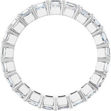 Platinum Asscher Lab-Grown Diamond Shared-Prong Eternity Band – 3x3 mm Stones - view 2