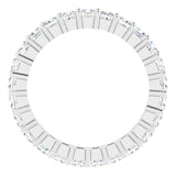 10K Gold Square Lab-Grown Diamond Shared-Prong Eternity Band – 2.5x2.5 mm Stones - White Gold - view 2