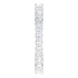 10K Gold Square Lab-Grown Diamond Shared-Prong Eternity Band – 2x2 mm Stones - White Gold - view 4