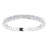 10K Gold Round Natural Diamond Shared-Prong Eternity Band – 1.75 mm Stones - White Gold - view 3