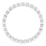 10K Gold Round Natural Diamond Shared-Prong Eternity Band – 2.25 mm Stones - White Gold - view 2