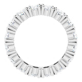10K Gold Oval Lab-Grown Diamond Shared-Prong Eternity Band – 6x4 mm Stones - White Gold - view 2