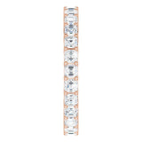 14K Gold Asscher Lab-Grown Diamond Shared-Prong Eternity Band – 2.3x2.3 mm Stones - Rose Gold - view 4