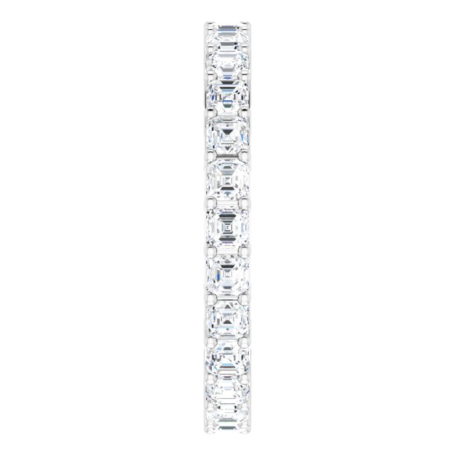 Platinum Asscher Lab-Grown Diamond Shared-Prong Eternity Band – 2.3x2.3 mm Stones - view 4